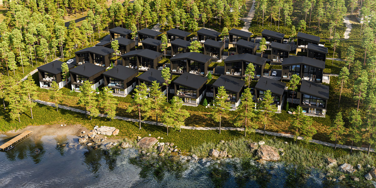 Tahko Lakeside Villas Aerial View